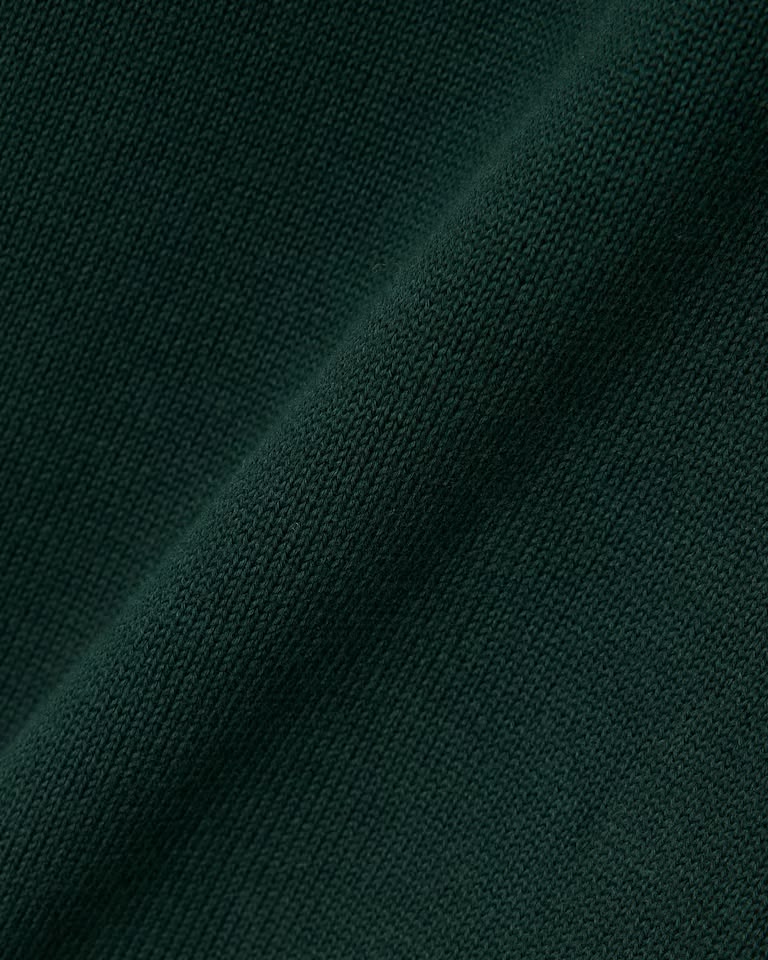 Jersey de cuello redondo de algodón monocolor