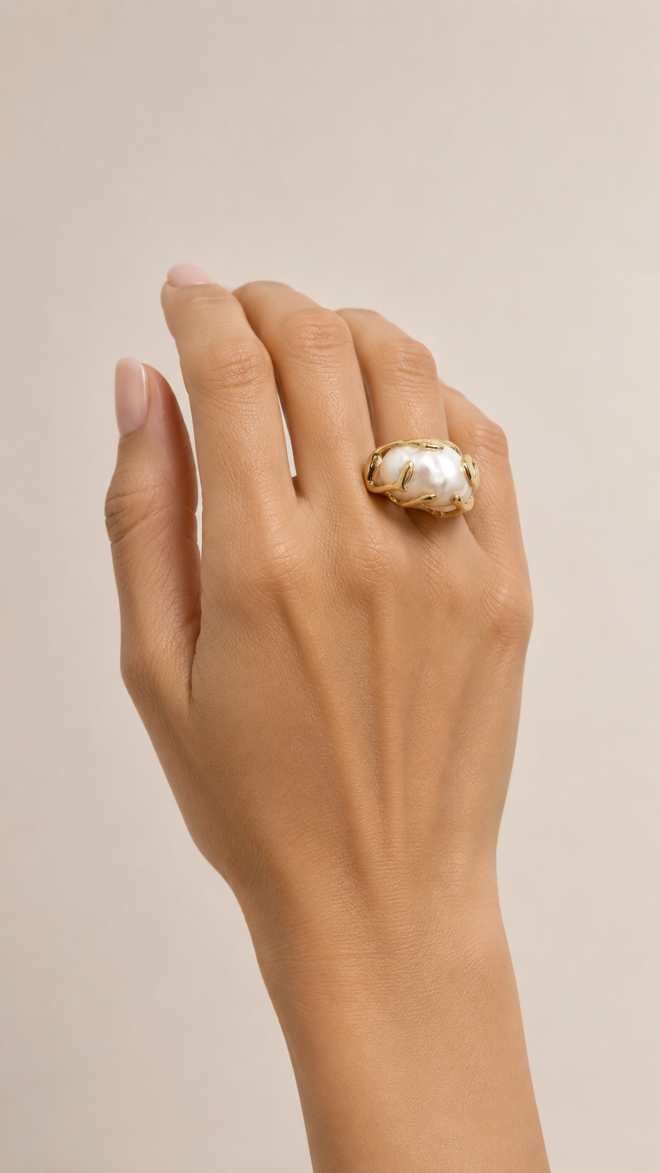 Anillo Perla Barroca