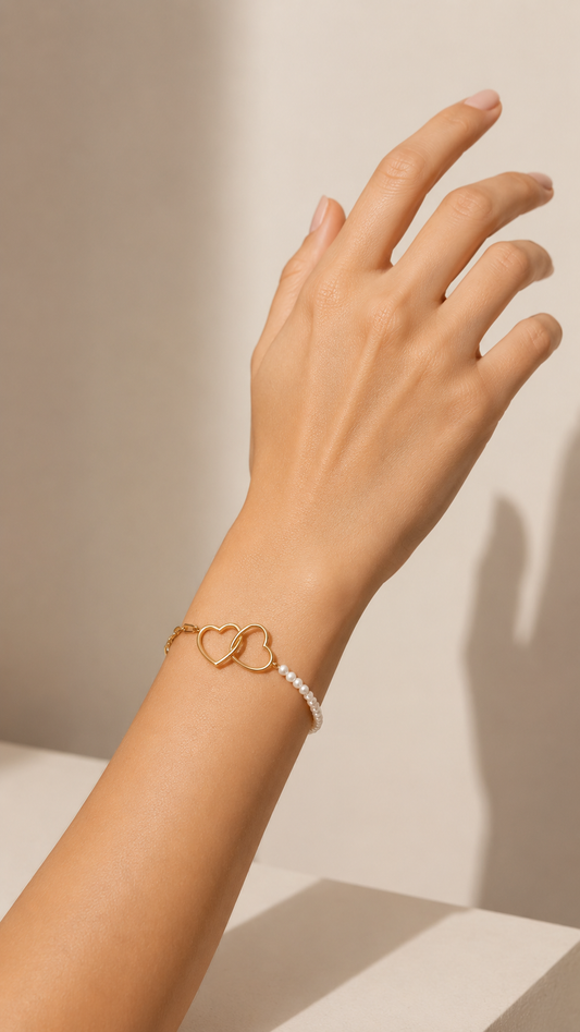 Pulsera Perla Corazón