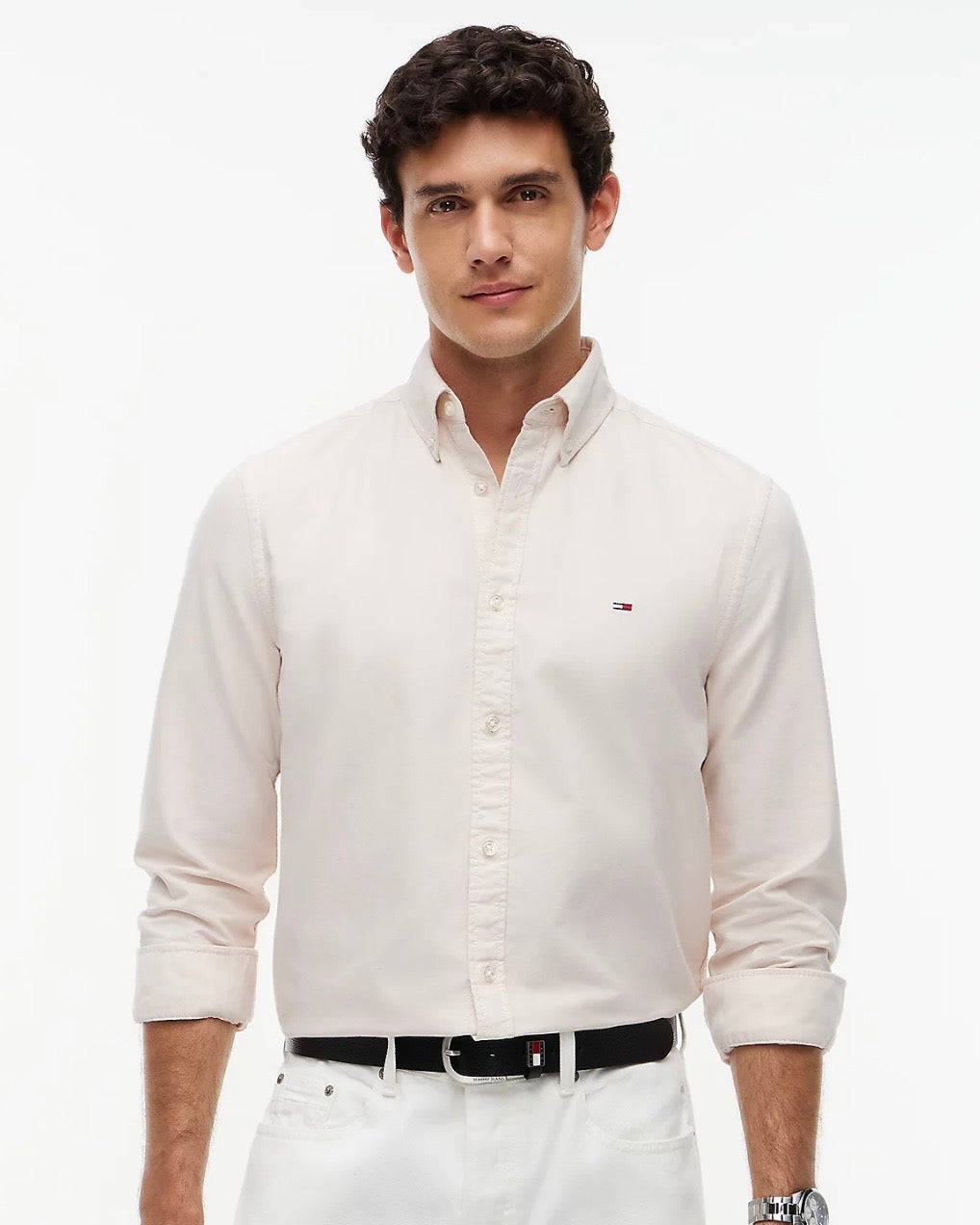 Camisa Oxford con logo bordado