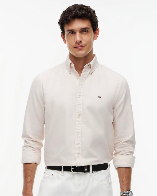 Camisa Oxford con logo bordado