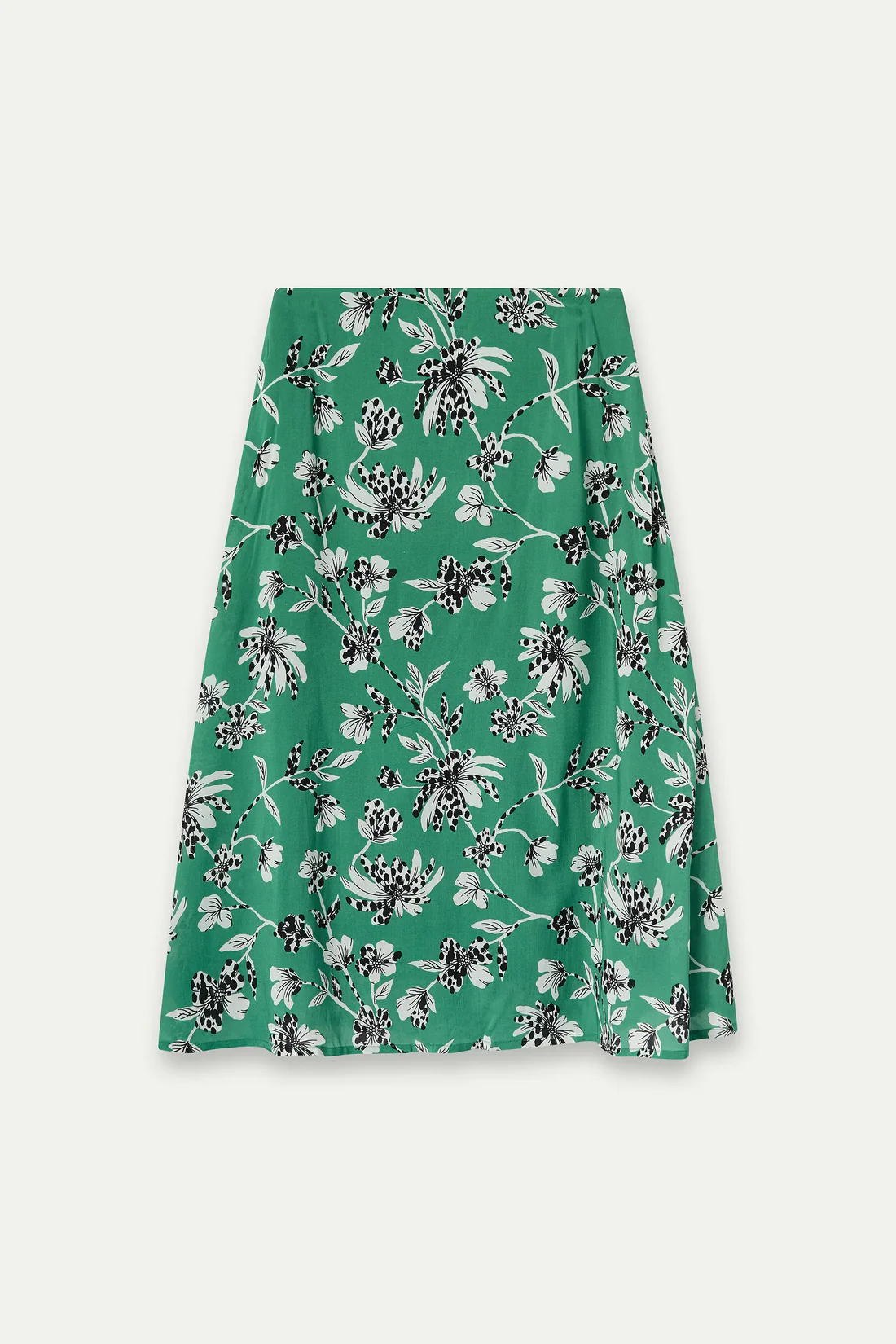 Falda midi con estampado Gerbera