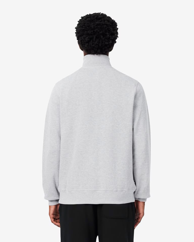 Sudadera de interlock con cuello alto y cremallera