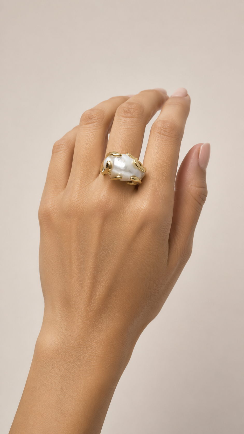 Anillo Perla Barroca