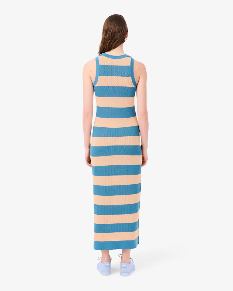 Vestido de algodón de rayas