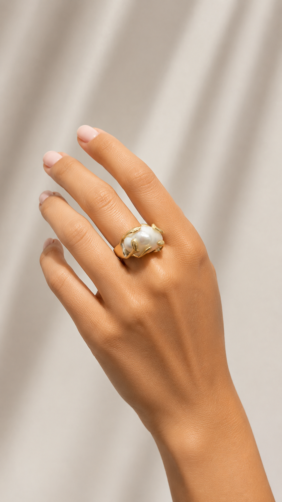 Anillo Perla Barroca