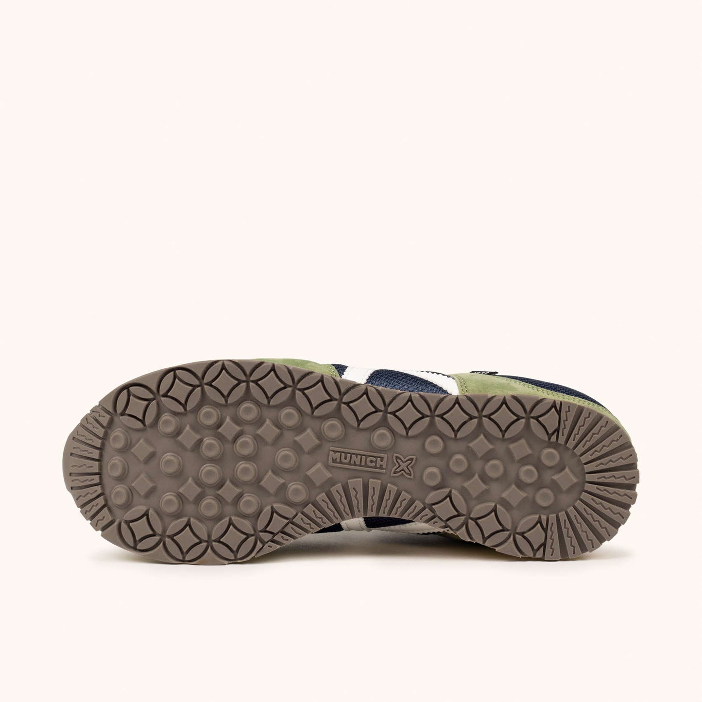 MUNICH MASSANA MAN 601. Zapatillas Retro Running Verde Oliva y Navy