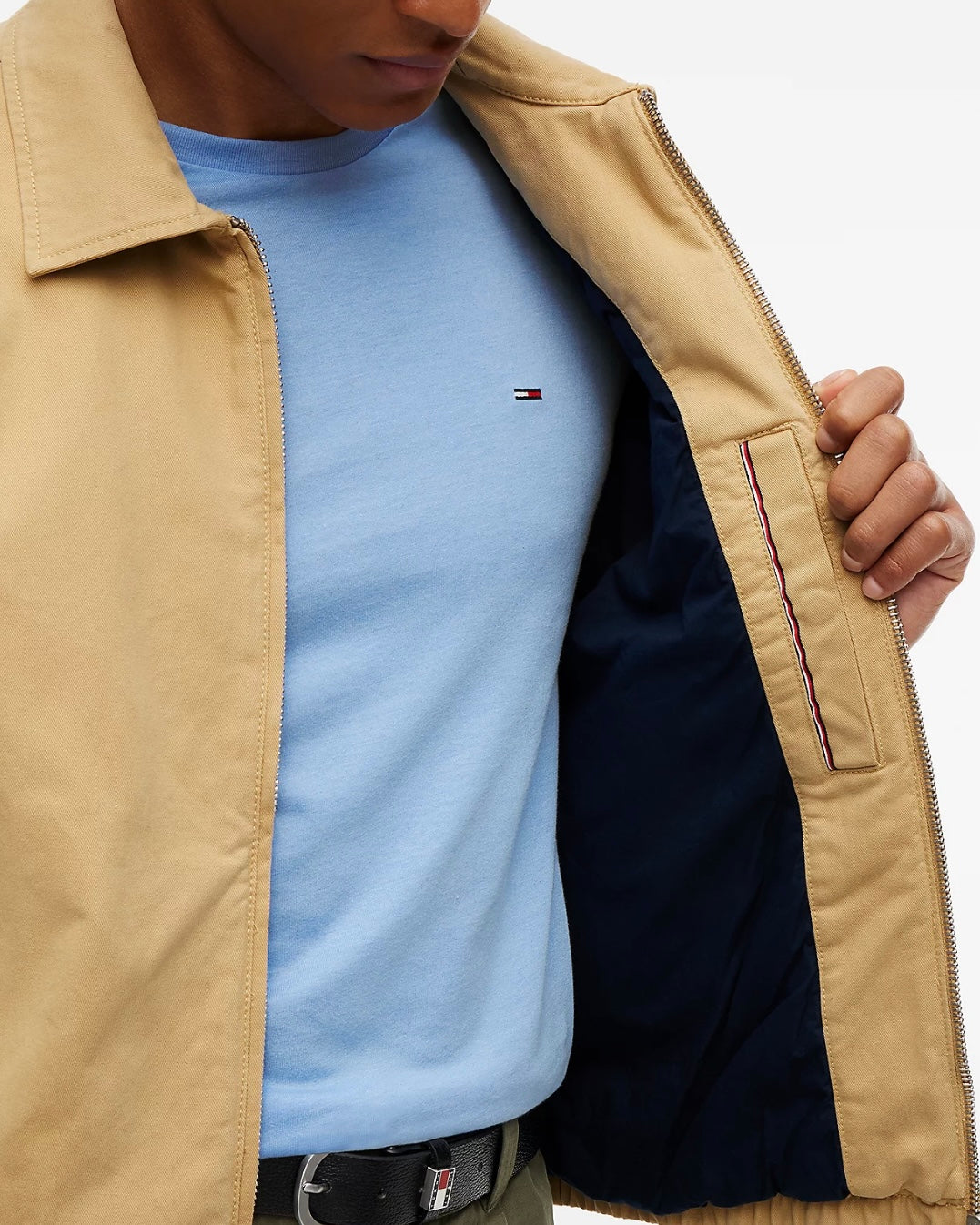 Chaqueta Harrington de sarga aterciopelada